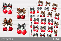 Cherry Stickers Design. Berries Sticker Printable Product Image 1