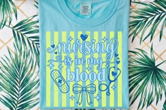 Preppy Striped Nurse PNG, Coquette Nurse Life png. Product Image 3