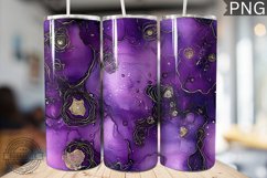 Purple Luxury Alcohol Ink Tumbler Wrap -High Quality 300 Dpi Product Image 1