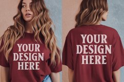 Christmas Bella Canvas 3001 Front &amp; Back Mockups Product Image 1