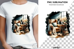 Book nook png design for T-shirts Product Image 4