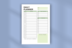 Minimal Daily Planner Canva Template | Aesthetic Printable &amp; Product Image 4