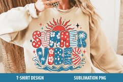 Summer Vibes Sublimation PNG | Retro Beach Design Product Image 2
