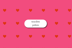 Minimal Pink Heart Seamless Pattern for Valentine Designs Product Image 1