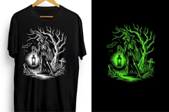 Halloween Skeleton Graveyard Silhouette Illustration Product Image 2