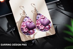Valentines Day Teardrop Sublimation- Valentines Day Earring Product Image 1