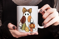 Cute Fall Ghost Png, Girly Halloween Png, Cozy Fall Png. Product Image 4