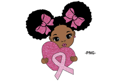 Afro Girl Breast Cancer Awareness Design for Shirts, Crafts Product Image 4