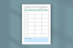 Weekly Study Schedule Planner Template | Student Study Plan Product Image 4