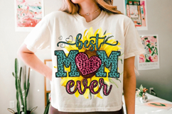 Best mom ever sunflower PNG sublimation | Mother's Day PNG T Product Image 1