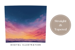 Sunset Tumbler Wrap, Sky Tumbler Sublimation Product Image 4