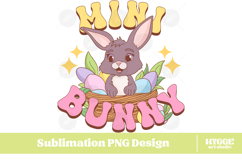 Easter Bunny Sublimation PNG Chick Farm Hip Hop Spring Joy Product Image 1