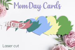 Mothers day cards laser cut, Mom gift card, Layered heart Product Image 4
