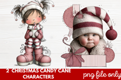 Christmas Candy Cane Characters Clipart Product Image 1
