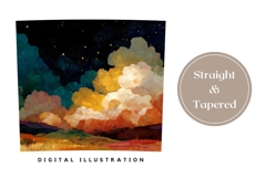 Art Tumbler Wrap, Clouds Tumbler Sublimation, Night PNG Product Image 4