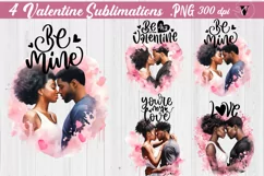 Valentines day Sublimation | Black love cliparts Product Image 1