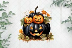 Black Pumpkins Sublimation Clipart Product Image 1