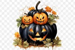 Black Pumpkins Sublimation Clipart Product Image 3