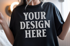 Comfort Colors 1717 Black TShirt Mockup, CC1717 mockup, Tran Product Image 1
