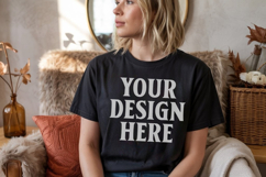 Comfort Colors 1717 Black TShirt Mockup, CC1717 mockup, Tran Product Image 1