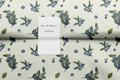 Blueberry vector patterns set Product Image 4
