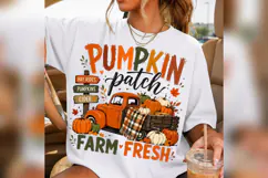 Pumpkin Patch Farm Fresh Fall Truck PNG, Autumn Pumpkin png Product Image 2