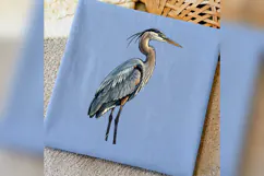 Great Blue Heron PNG, Coastal Bird Wildlife Shirt Design Product Image 2