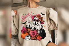 Spooky Fall Fuel Ghost PNG, Preppy Halloween Ghost, Leopard Product Image 3