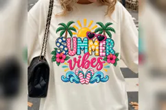 Summer Vibes PNG, Tropical Palm Tree Beach PNG, Hibiscus png Product Image 3
