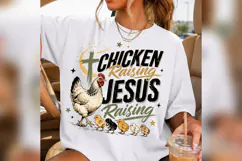 Chicken Raising Jesus Raising PNG, Christian Farm Chicken Product Image 3