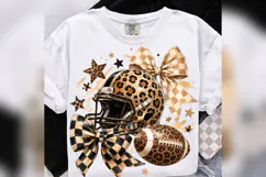 Leopard Football PNG, Game Day Bow PNG, Checkered Football Product Image 3
