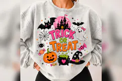 Trick or Treat PNG, Cute Halloween Ghost PNG, Pumpkin Witch Product Image 4