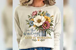 God Is Working PNG, Christian Floral Faith Design Product Image 4