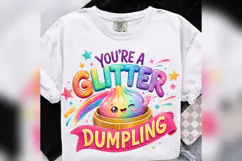 You’re a Glitter Dumpling PNG, Kawaii Rainbow Dumpling Product Image 3