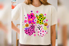 Colorful Ghost Halloween PNG, Cute Pattern Ghost Design Product Image 3