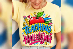 Teaching Hallelujah PNG, Christian Teacher Apple Design Product Image 4