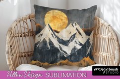 Boho Pillow Cover - Minimalist Landscape Pillow Sublimation Product Image 1