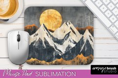 Boho Mouse Pad, Minimalist Landscape Mousepad Sublimation Product Image 1