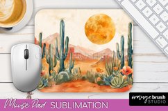 Boho Mouse Pad, Minimalist Landscape Mousepad Sublimation Product Image 1