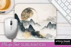Boho Mouse Pad, Minimalist Landscape Mousepad Sublimation Product Image 1