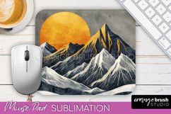 Boho Mouse Pad, Minimalist Landscape Mousepad Sublimation Product Image 1