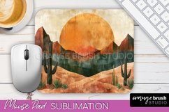 Boho Mouse Pad, Minimalist Landscape Mousepad Sublimation Product Image 1
