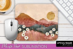 Boho Mouse Pad, Minimalist Landscape Mousepad Sublimation Product Image 1