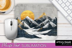 Boho Mouse Pad, Minimalist Landscape Mousepad Sublimation Product Image 1