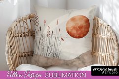 Boho Pillow Cover - Minimalist Landscape Pillow Sublimation Product Image 1