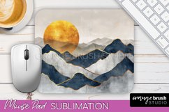 Boho Mouse Pad, Minimalist Landscape Mousepad Sublimation Product Image 1