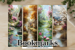 Printable Cottage Landscape Bookmarks Product Image 1