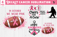 Breast cancer sublimation | Pink ribbon | Awareness Clipart Product Image 1