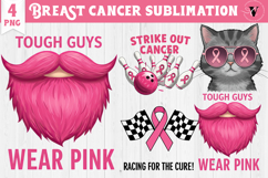 Breast cancer sublimation | Pink ribbon | Awareness Clipart Product Image 1