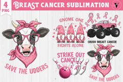 Breast cancer sublimation | Pink ribbon | Awareness Clipart Product Image 1